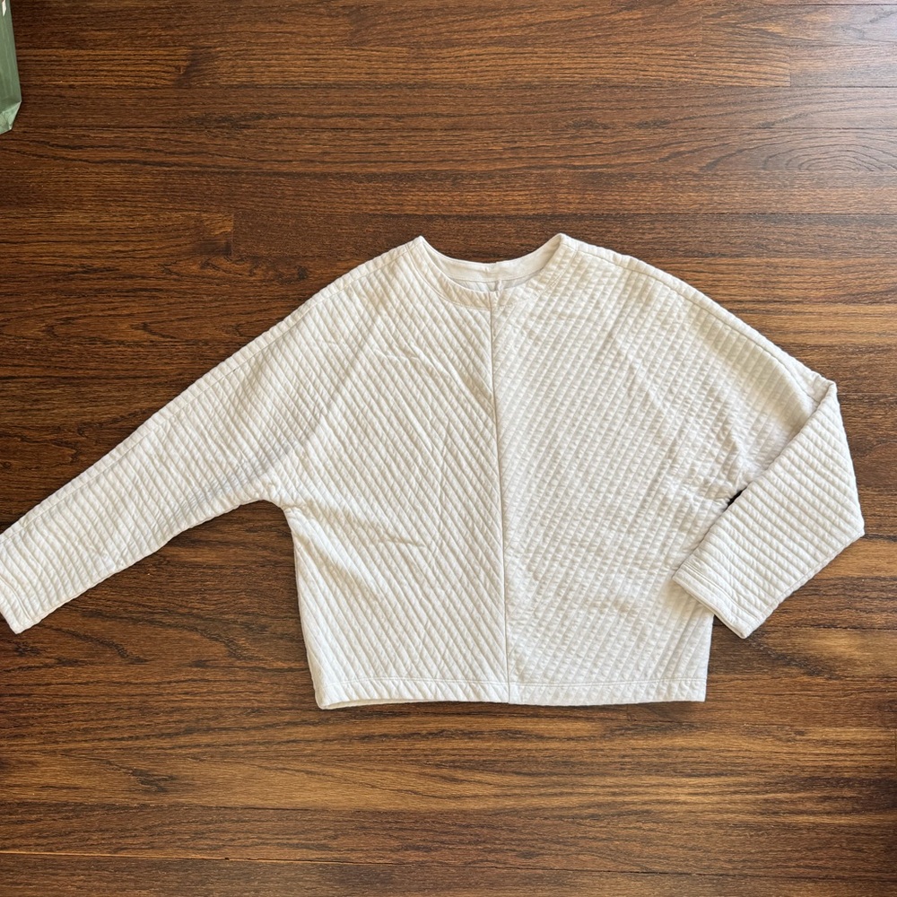 A New Day White Ribbed Top